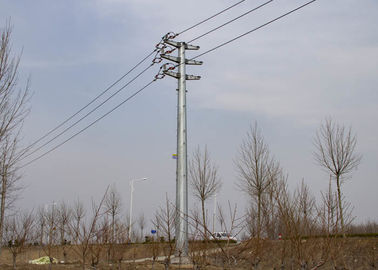 palo d'acciaio tubolare galvanizzato 110KV, alto trasporto di energia dell'albero unipolare