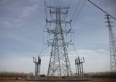 220KV Steel Electricity Pylons Double Circuit Self Supporting Transmission Tower