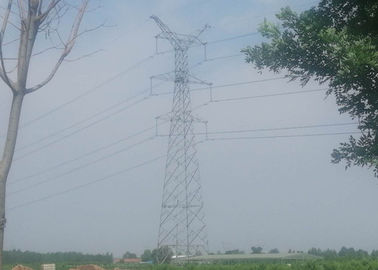 Linea retta pilone d'acciaio del circuito Q345B del doppio della torre 132KV