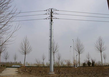 Torre d'acciaio tubolare di galvanizzazione della immersione calda per il trasporto di energia/la distribuzione