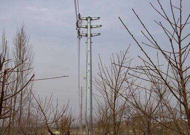 Torre d'acciaio tubolare di galvanizzazione della immersione calda per il trasporto di energia/la distribuzione