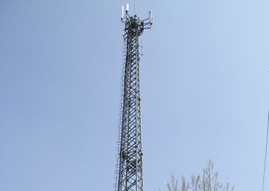 ASTM A36 Steel Communication Tower , Earthquake Resistance Radio / Mobile Network Tower